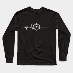 Critical Roll Fail Heartbeat Dungeons and Dragons Dice Deathsave Long Sleeve T-Shirt